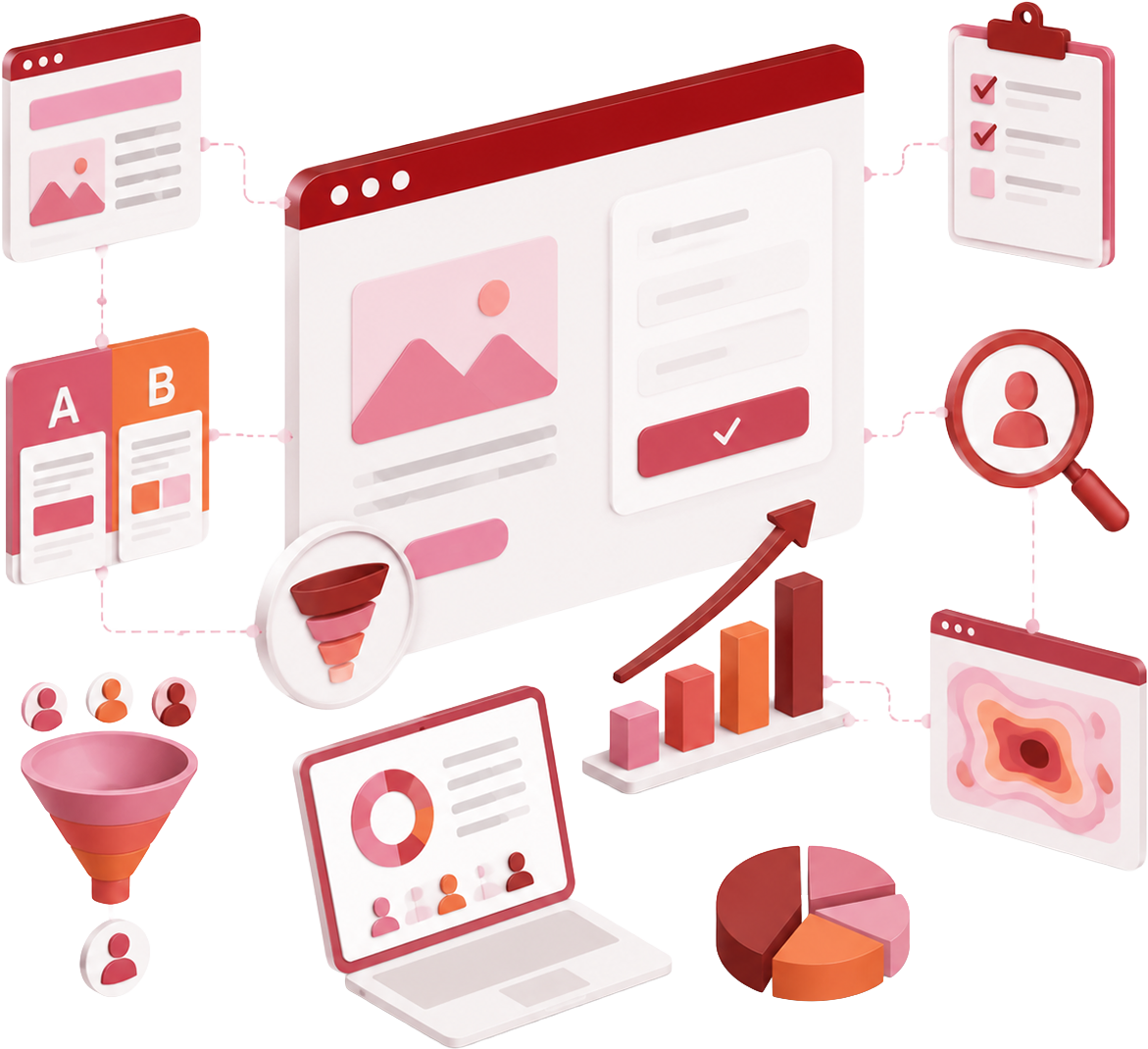 SEO analytics and growth charts on laptop screen